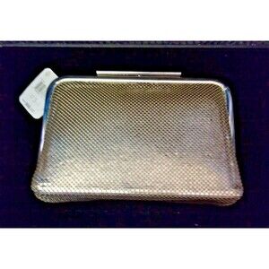 Jessica McClintock Designer Handbag Light Gold Metallic Mesh Crossbody New Tags